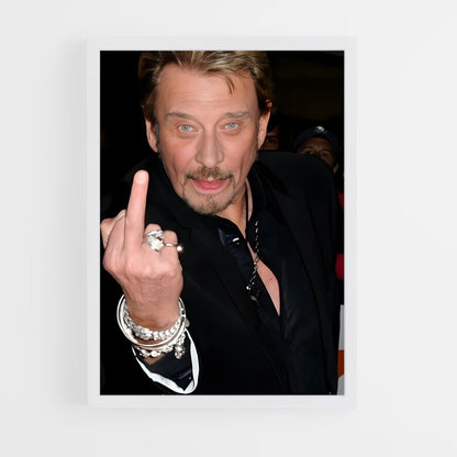 ap-johnny hallyday-3 cadre Blanc