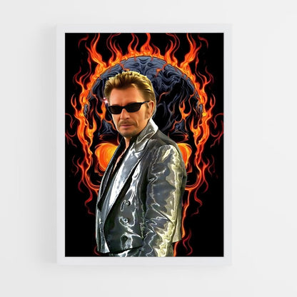 ap-johnny hallyday-5 cadre Blanc
