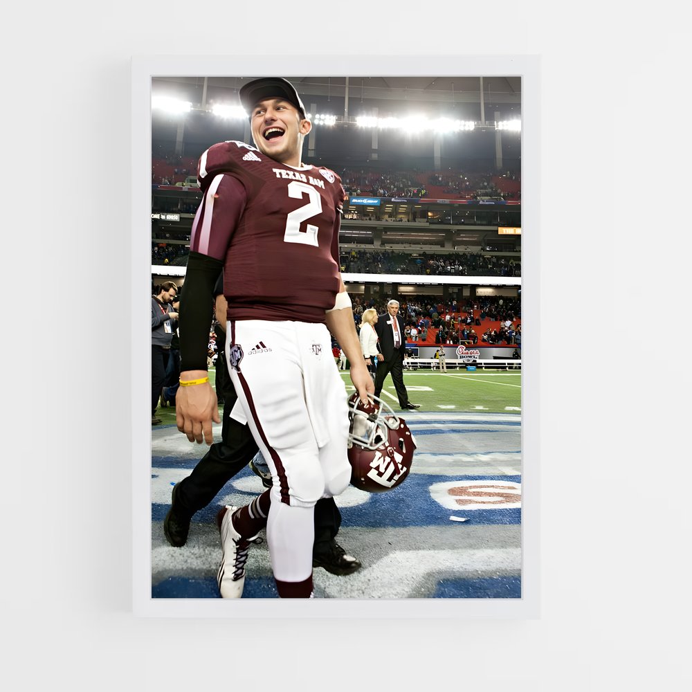 ap-johnny manziel-3 cadre Blanc