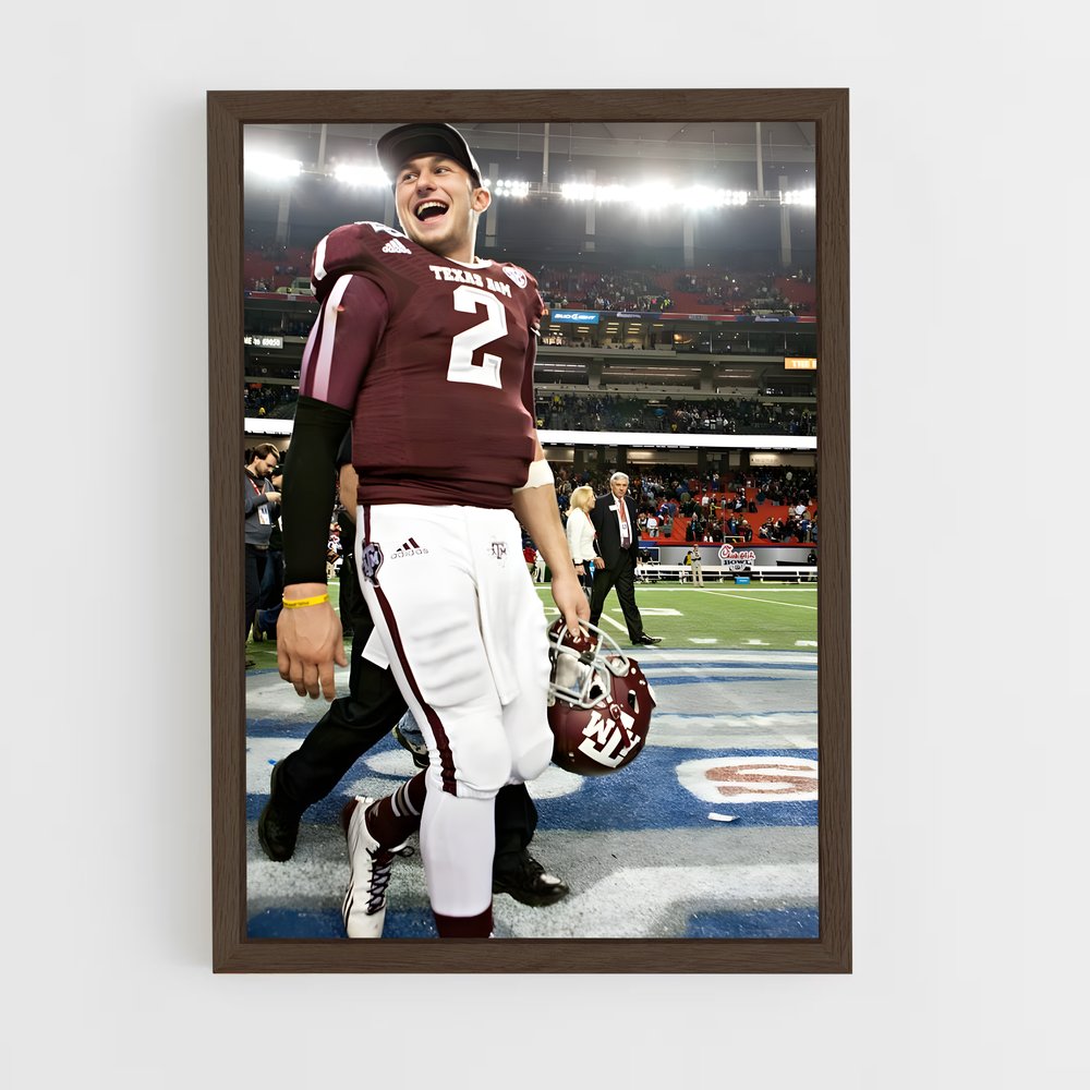 ap-johnny manziel-3 cadre Bois foncé
