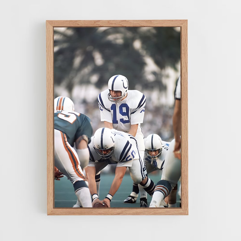 ap-johnny unitas-4 cadre Bois clair