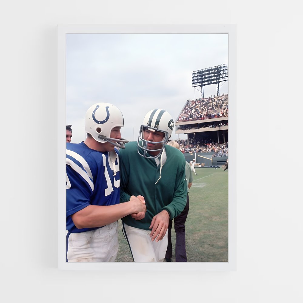 ap-johnny unitas-5 cadre Blanc