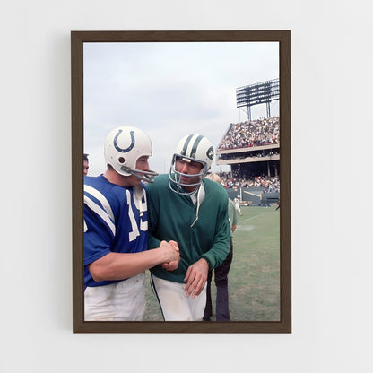 ap-johnny unitas-5 cadre Bois foncé