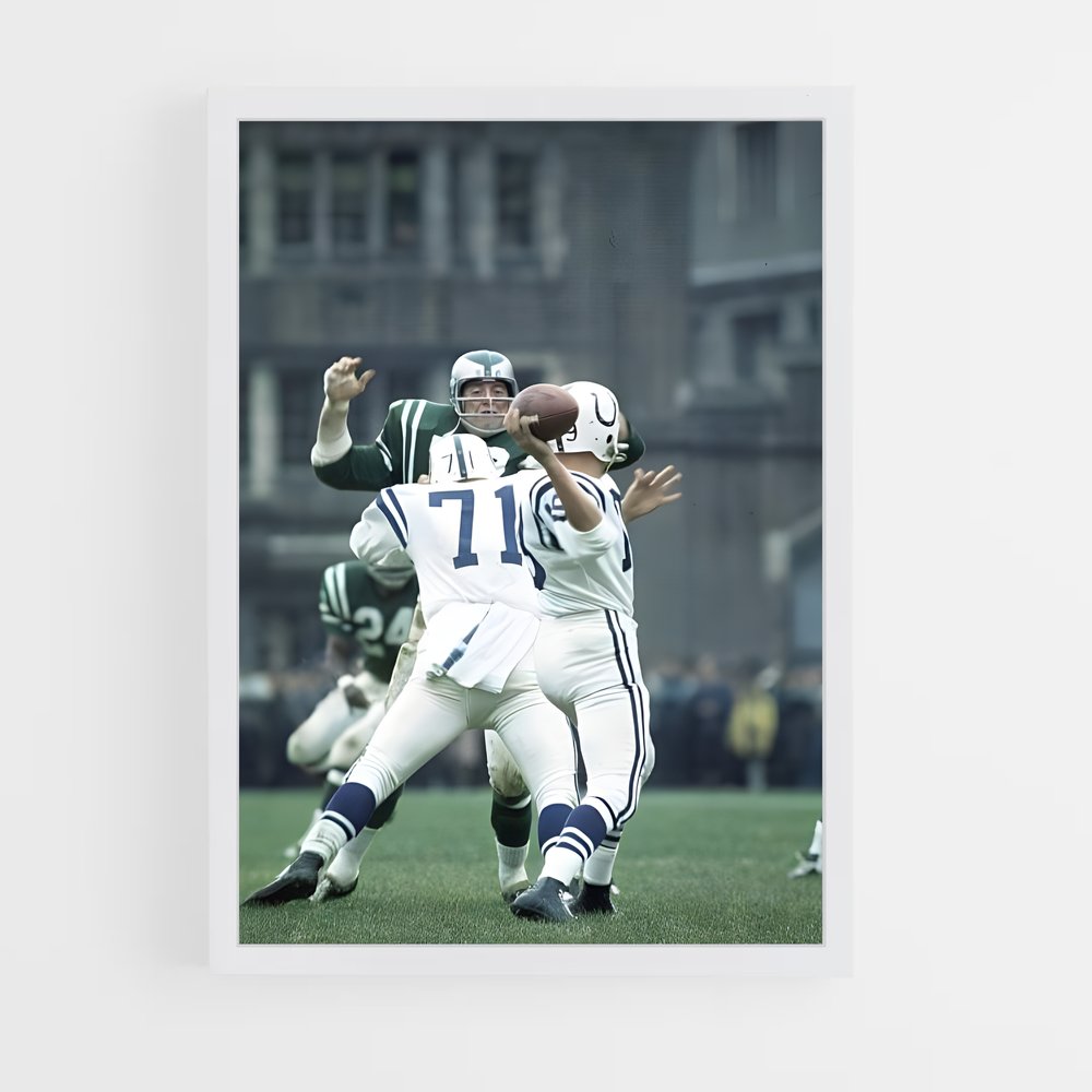 ap-johnny unitas-6 cadre Blanc