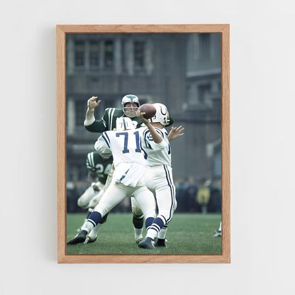 ap-johnny unitas-6 cadre Bois clair