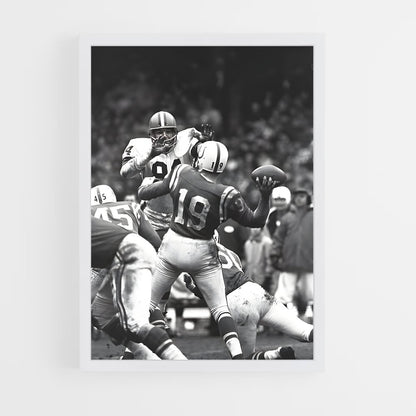 ap-johnny unitas-8 cadre Blanc