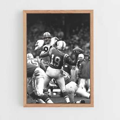 ap-johnny unitas-8 cadre Bois clair