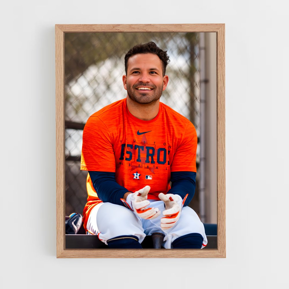 ap-jose altuve-1 cadre Bois clair