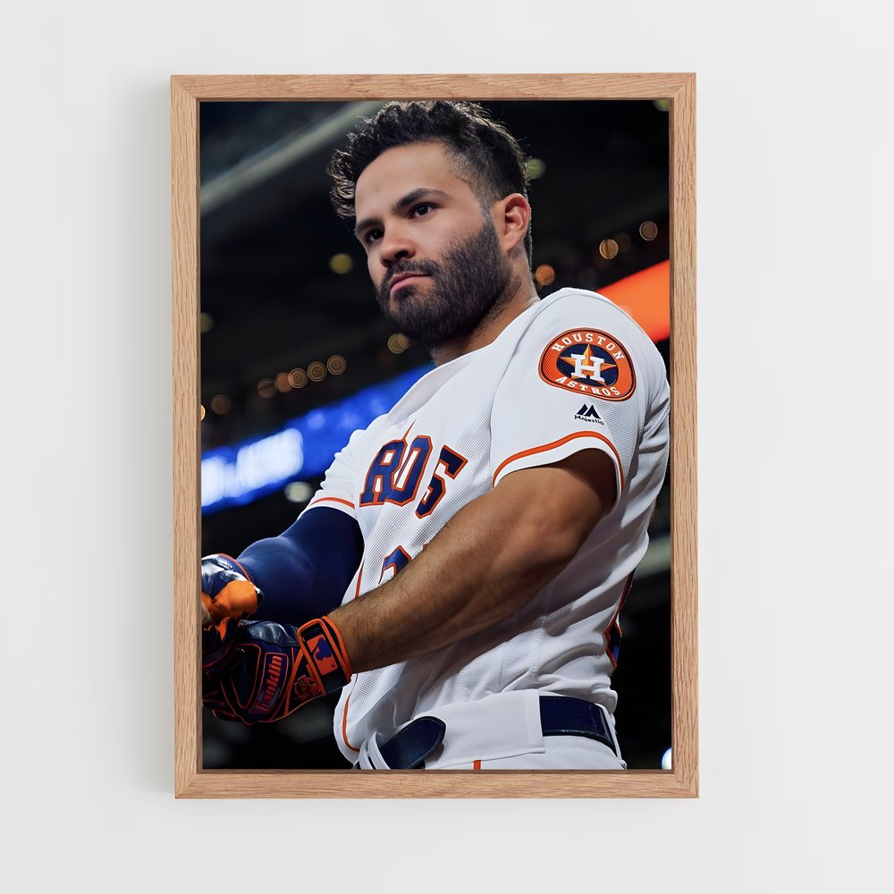 ap-jose altuve-2 cadre Bois clair