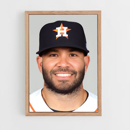 ap-jose altuve-4 cadre Bois clair
