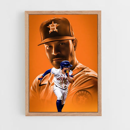 ap-jose altuve-5 cadre Bois clair