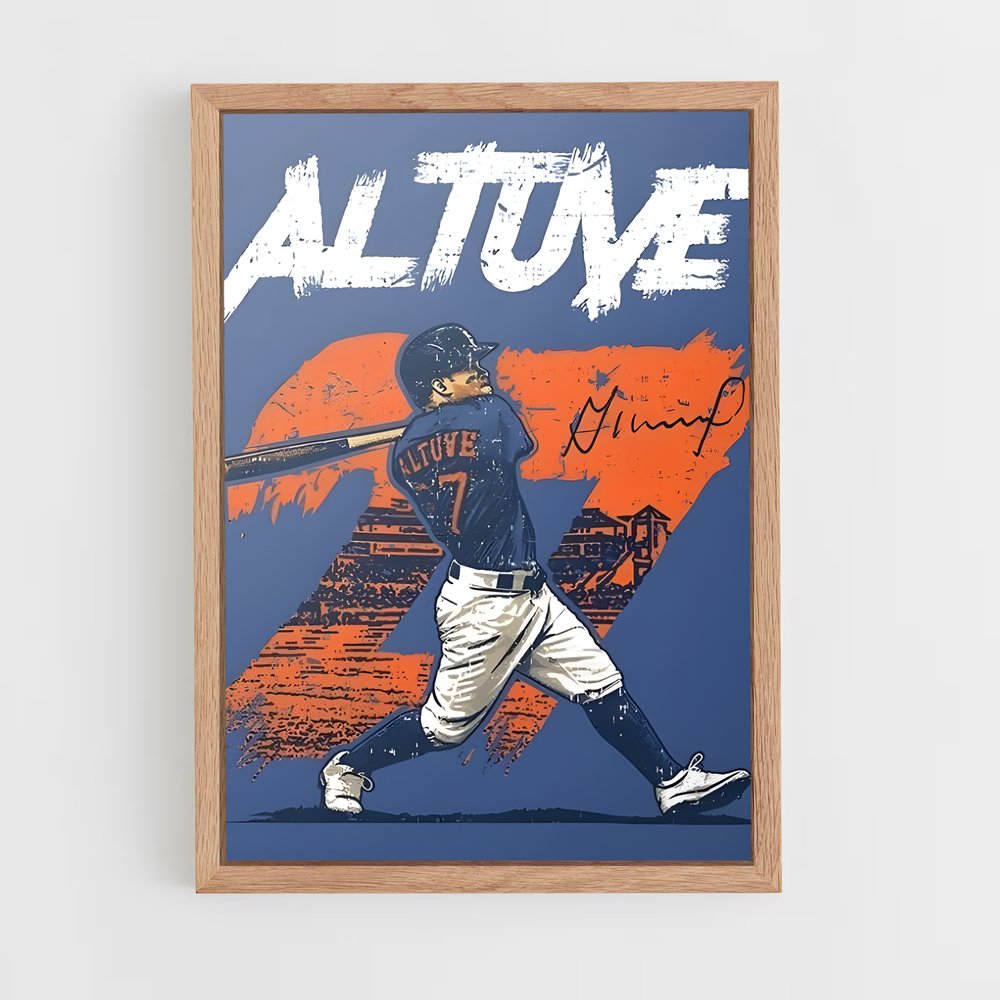 ap-jose altuve-8 cadre Bois clair