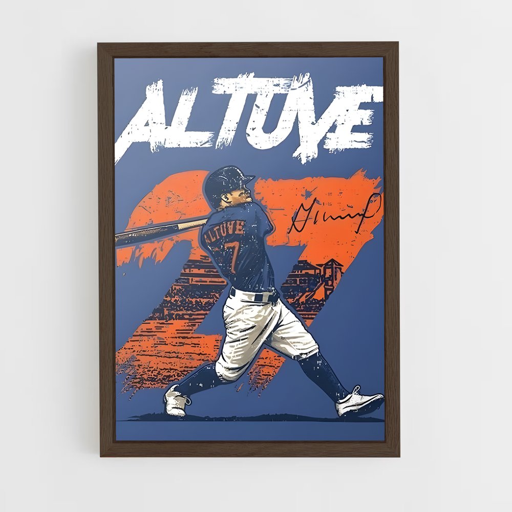 ap-jose altuve-8 cadre Bois foncé