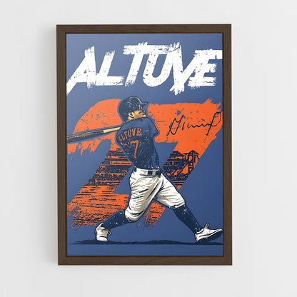 ap-jose altuve-8 cadre Bois foncé