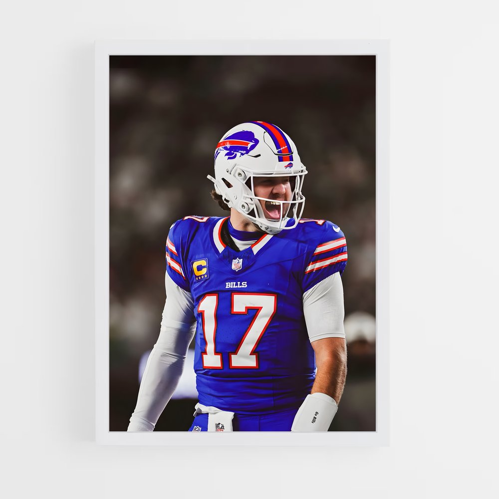 ap-josh allen-1 cadre Blanc