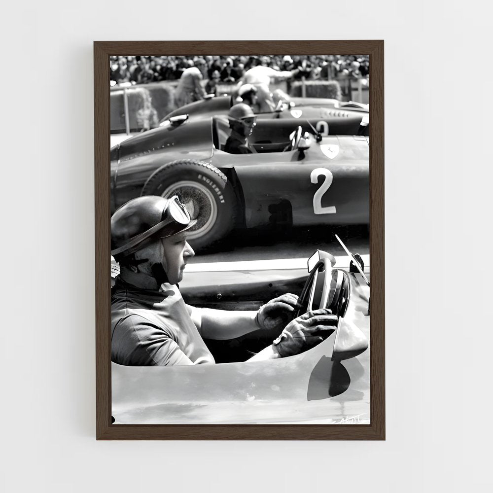 ap-juan manuel fangio-5 cadre Bois foncé