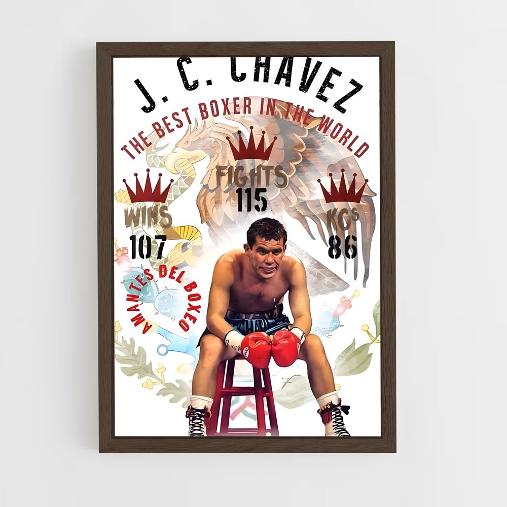ap-julio cesar chavez-2 cadre Bois foncé