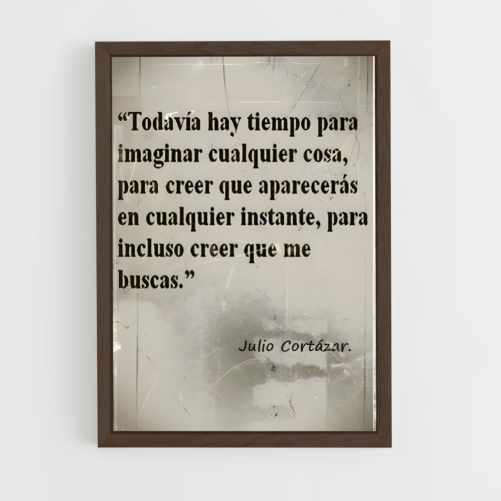 ap-julio cortazar-5 cadre Bois foncé