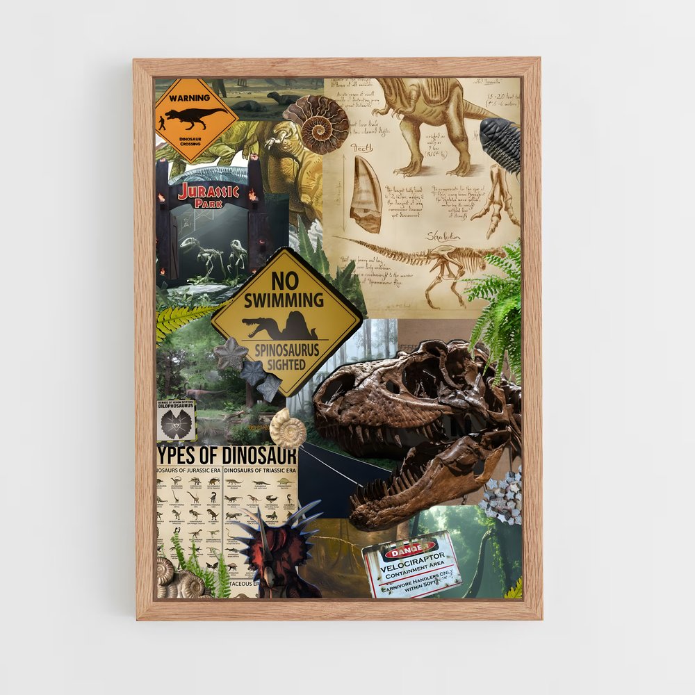 ap-jurassic park-3 cadre Bois clair