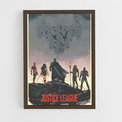 ap-justice league-13 cadre Bois foncé