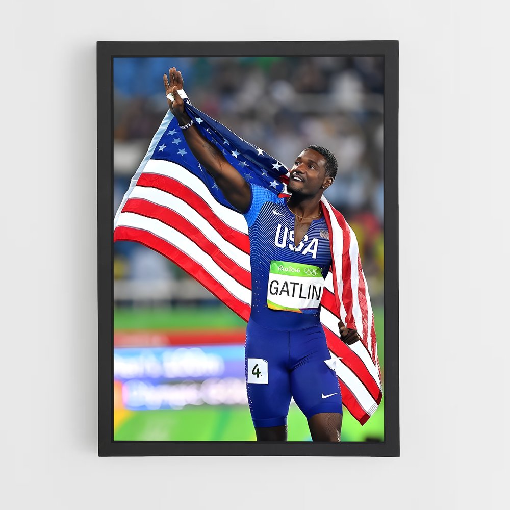 ap-justin gatlin-1 cadre Noir