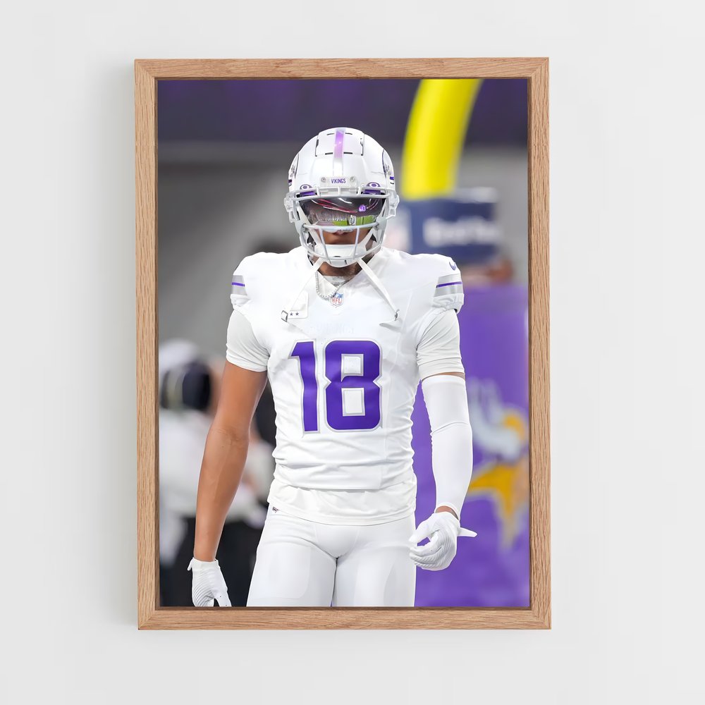 ap-justin jefferson-7 cadre Bois clair