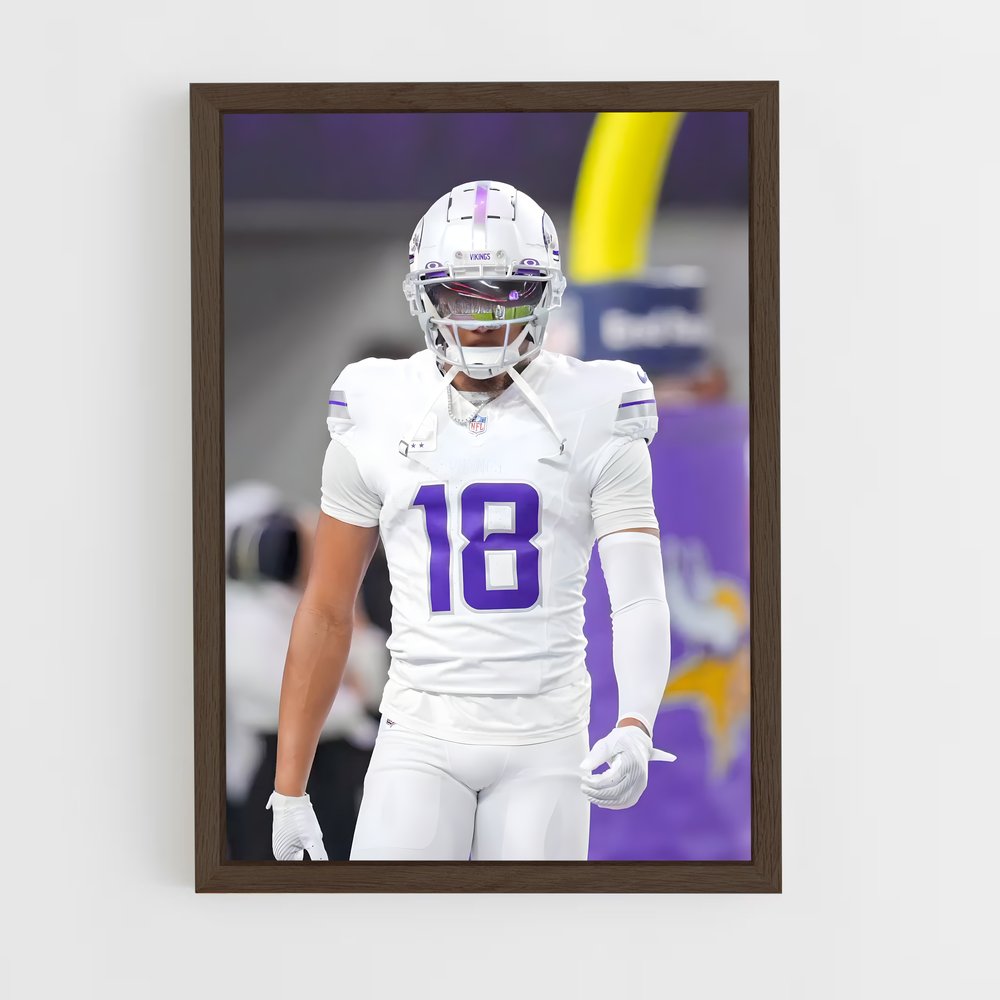ap-justin jefferson-7 cadre Bois foncé