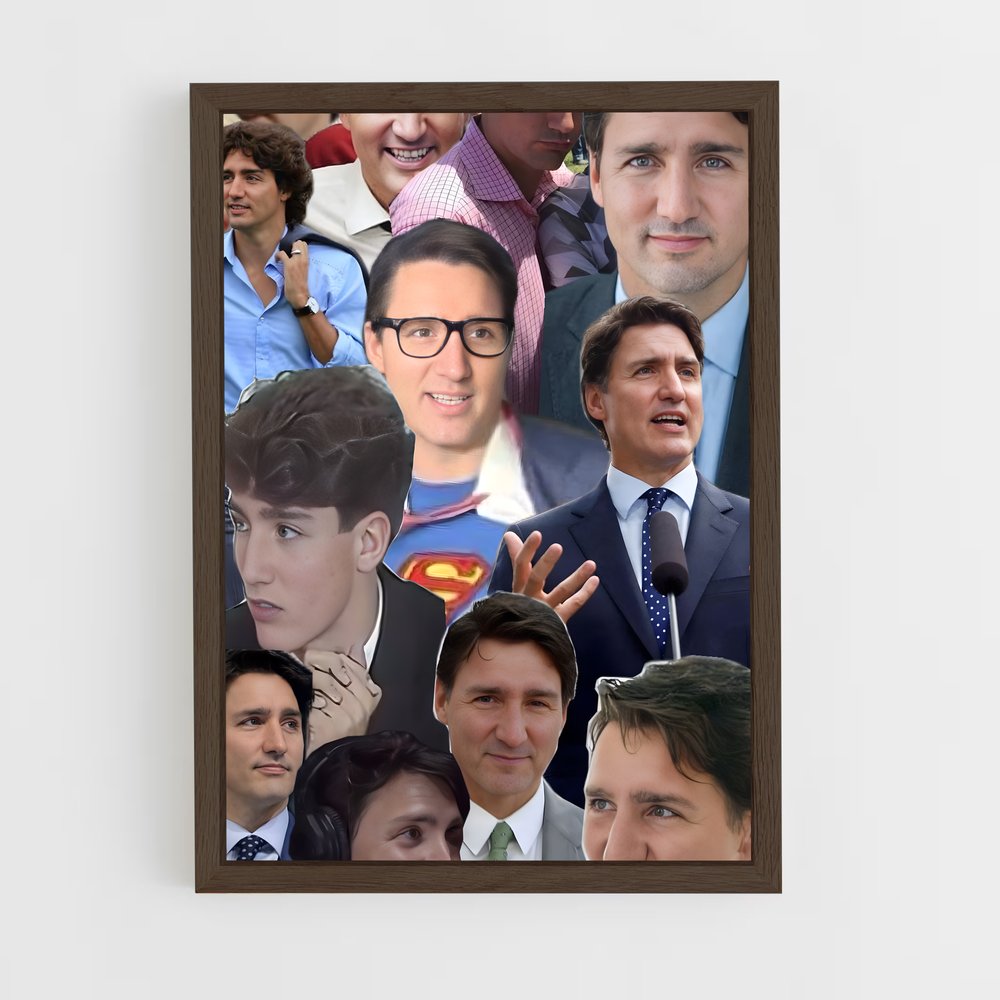 ap-justin trudeau-6 cadre Bois foncé