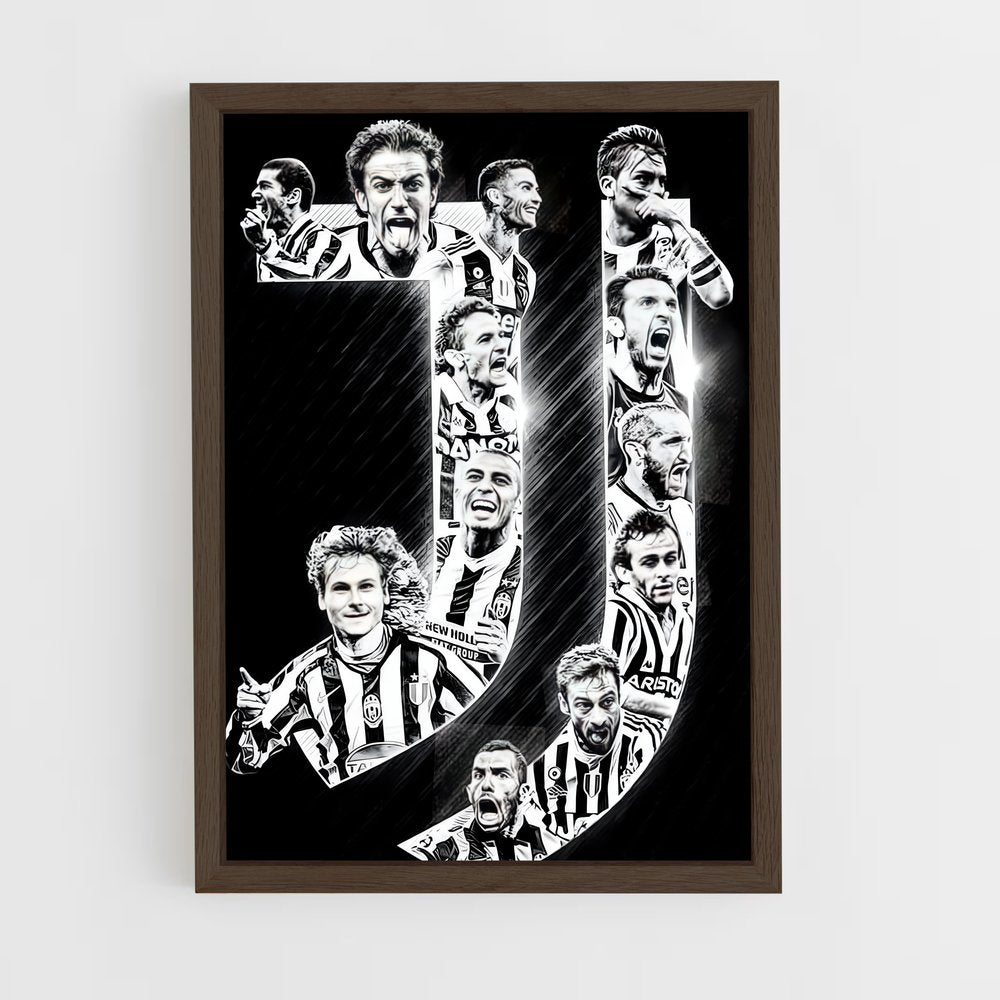 ap-juventus fc-7 cadre Bois foncé
