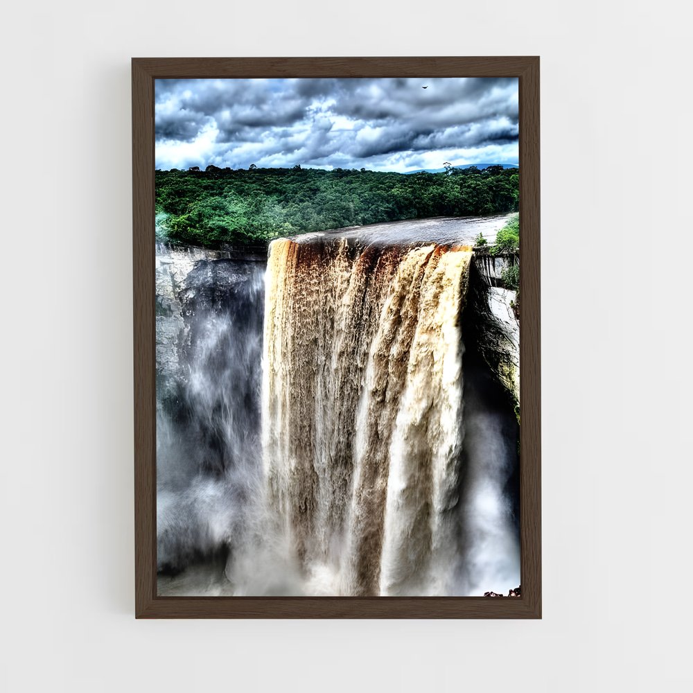 ap-kaieteur falls-2 cadre Bois foncé