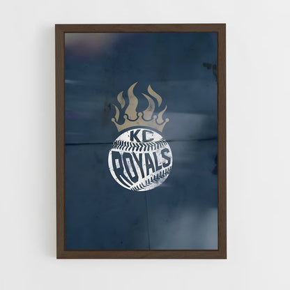 ap-kansas city royals-3 cadre Bois foncé