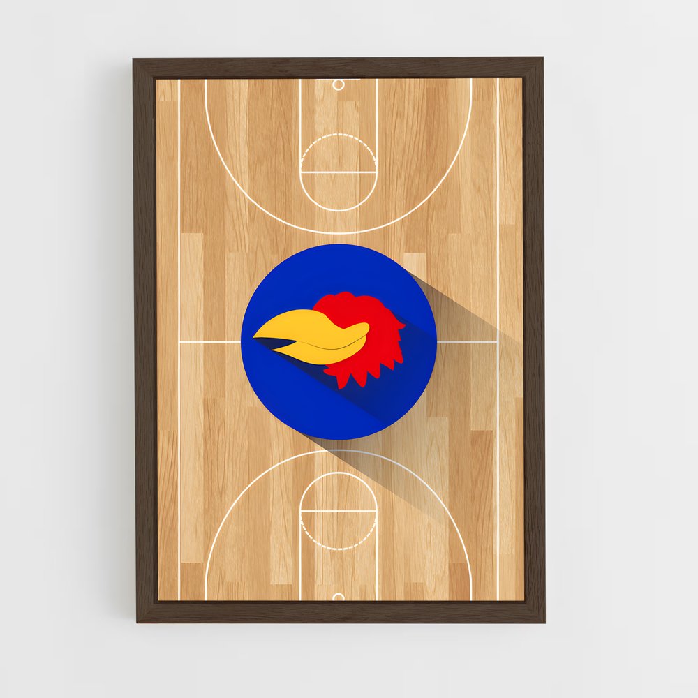 ap-kansas jayhawks-2 cadre Bois foncé