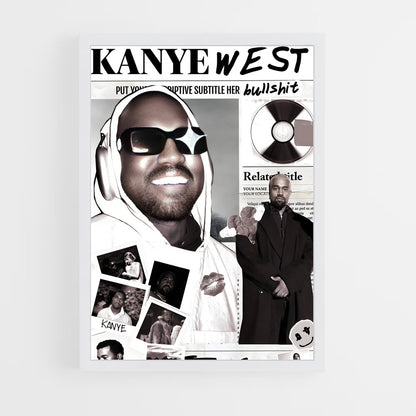 ap-kanye west-4 cadre Blanc