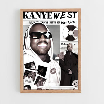 ap-kanye west-4 cadre Bois clair