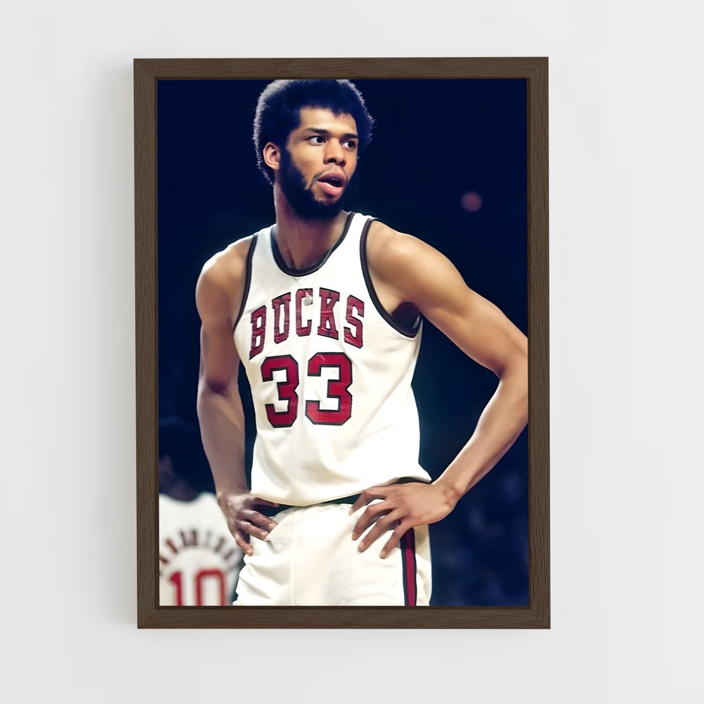 ap-kareem abdul-jabbar-1 cadre Bois foncé
