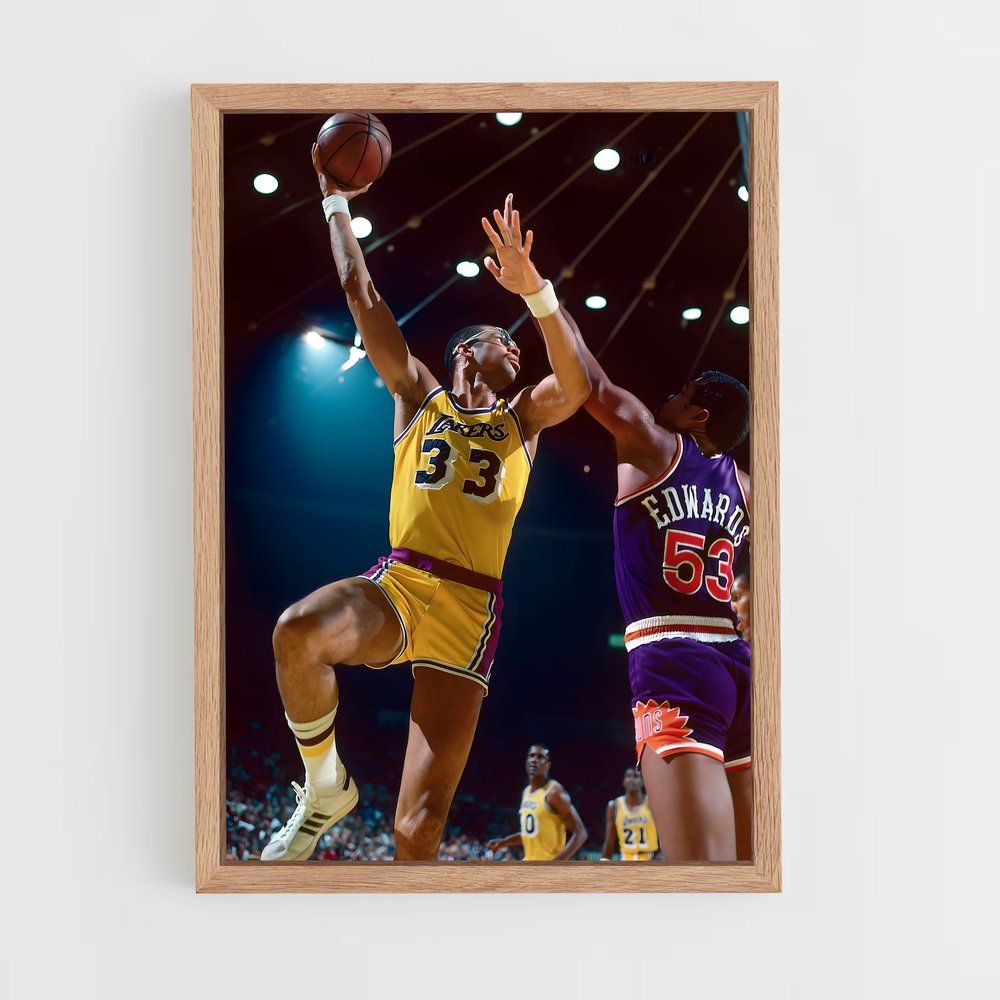 ap-kareem abdul-jabbar-10 cadre Bois clair