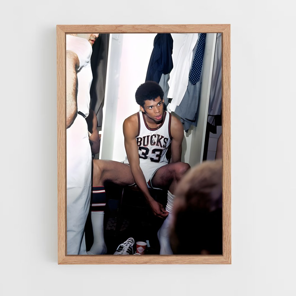 ap-kareem abdul-jabbar-8 cadre Bois clair