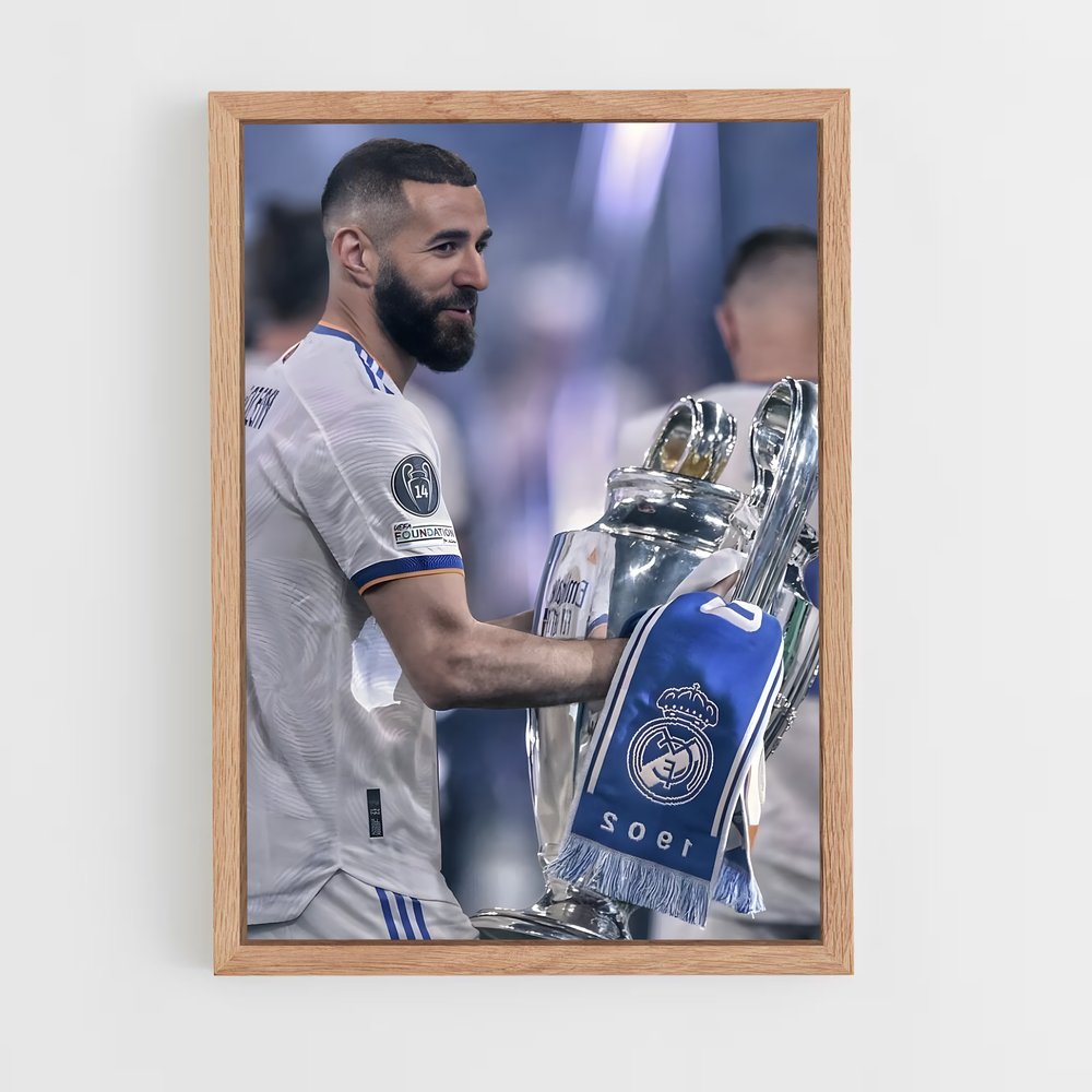 ap-karim benzema-9 cadre Bois clair