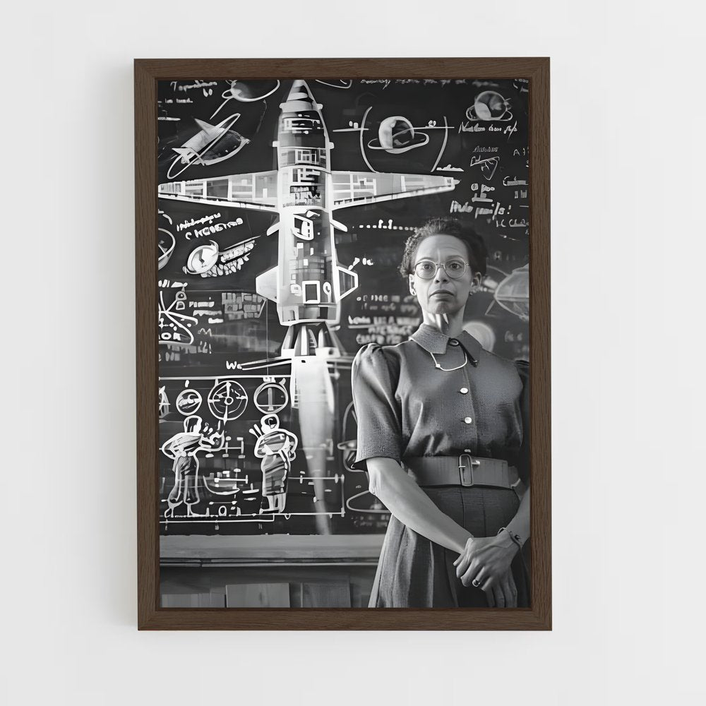 ap-katherine johnson-2 cadre Bois foncé