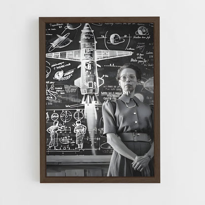 ap-katherine johnson-2 cadre Bois foncé