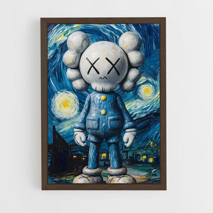 ap-kaws-4 cadre Bois foncé