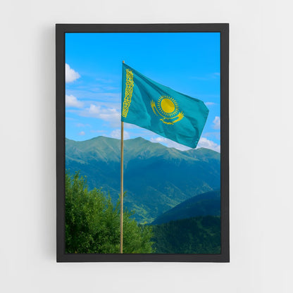 ap-kazakhstan flag-3 cadre Noir