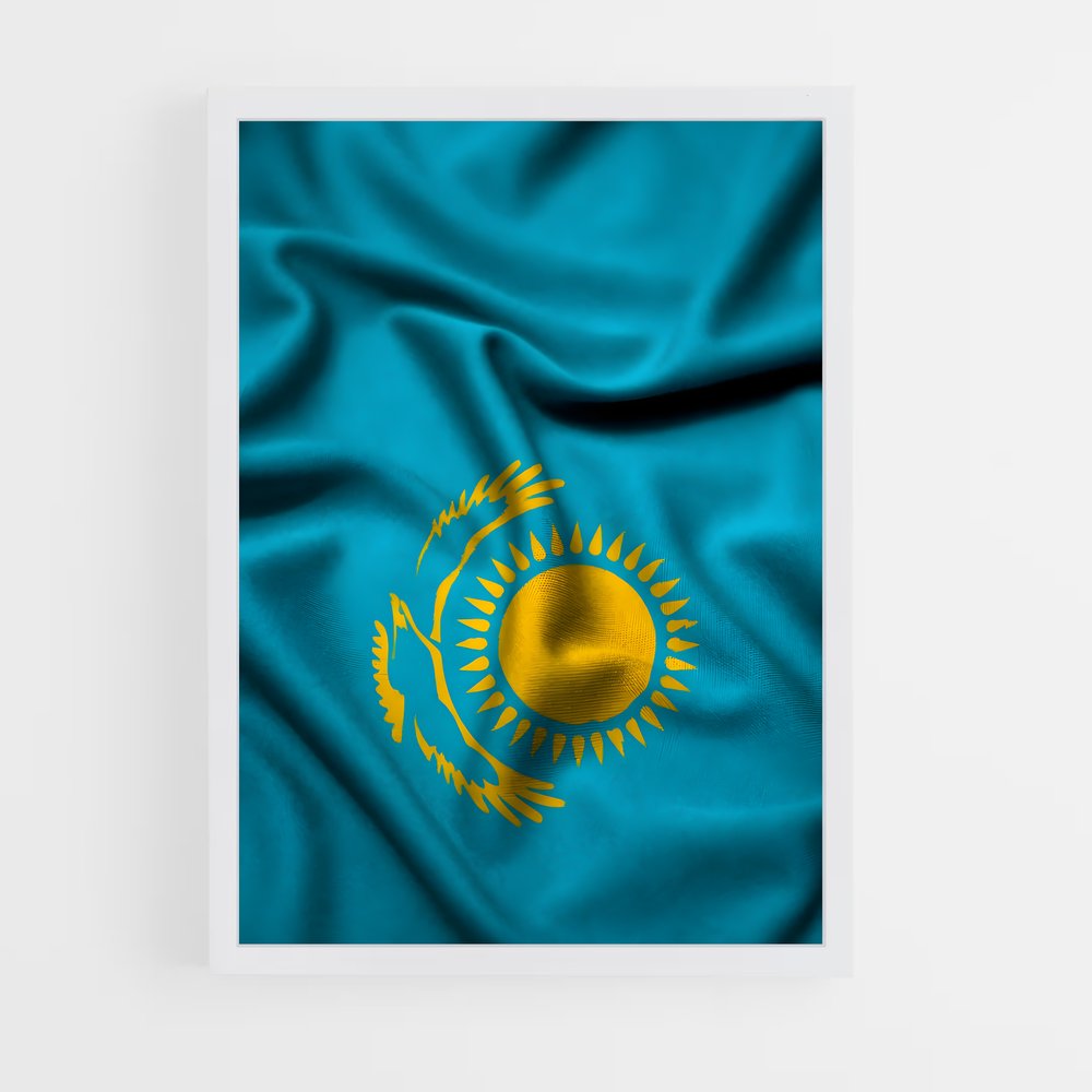 ap-kazakhstan flag-5 cadre Blanc