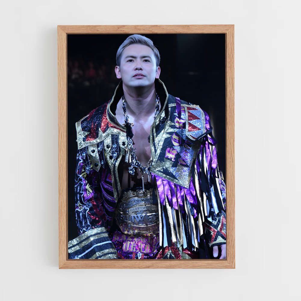 ap-kazuchika okada-6 cadre Bois clair
