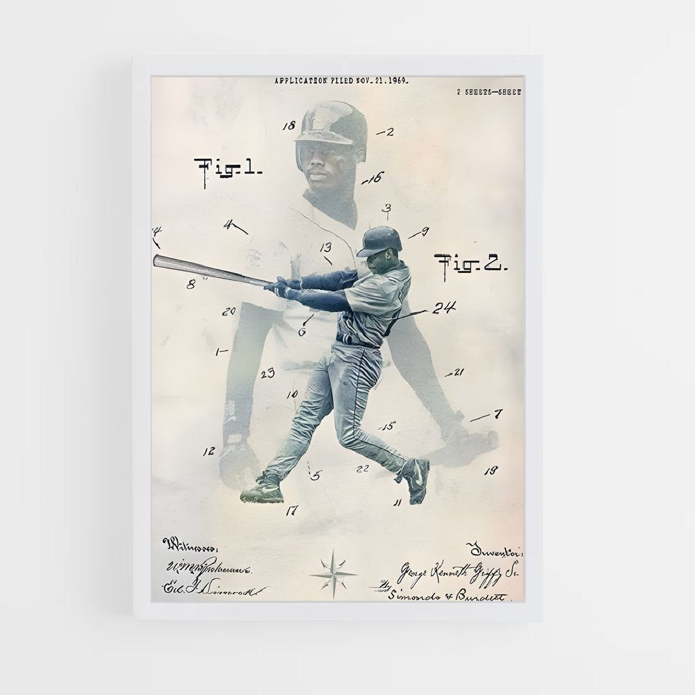 ap-ken griffey jr-5 cadre Blanc