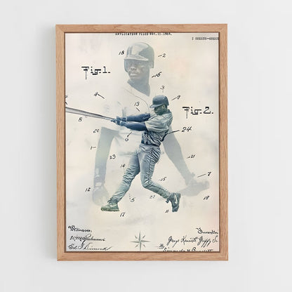 ap-ken griffey jr-5 cadre Bois clair