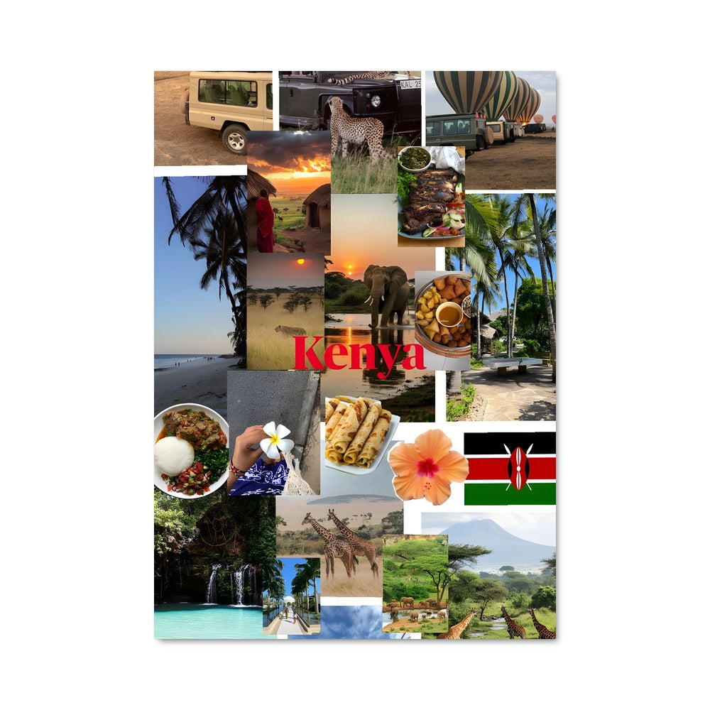 Poster Kenya: Paysages et Traditions