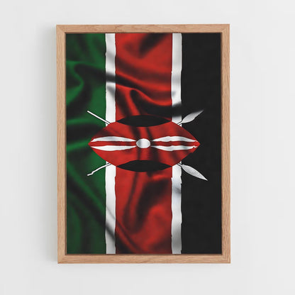 ap-kenya flag-1 cadre Bois clair