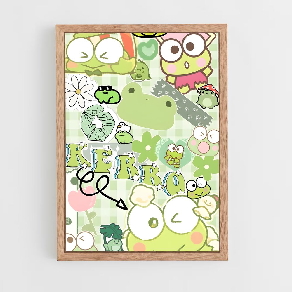ap-keroppi-2 cadre Bois clair