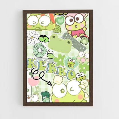 ap-keroppi-2 cadre Bois foncé